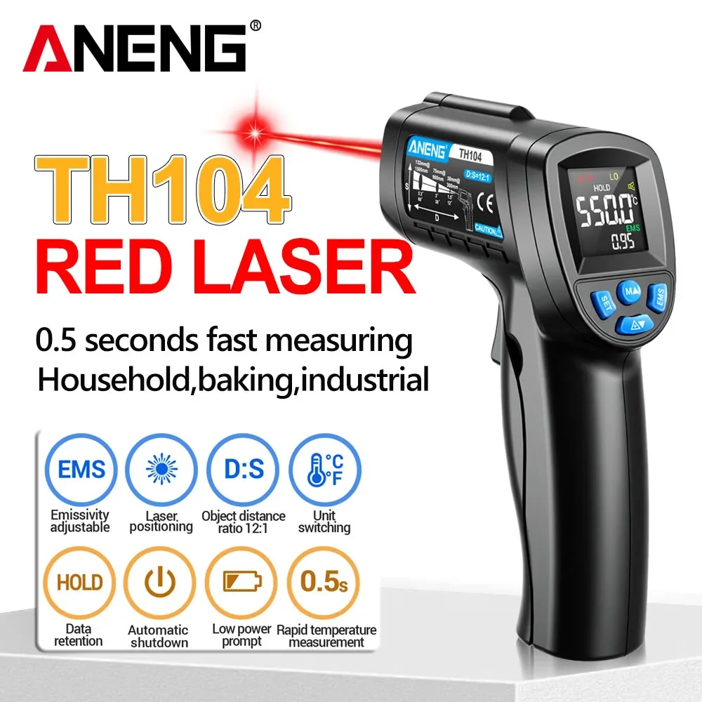 ANENG TH104 Infrared Handheld  - Industrial Laser Thermometer Gun recension och pris