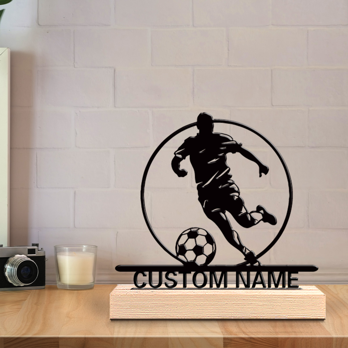 Custom Soccer Player Metal Sta - Desktop Laser Engraver recension och pris