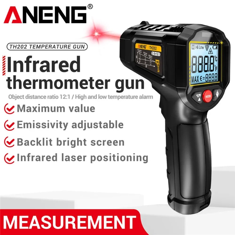 ANENG TH202 Non-contact Infrar - Industrial Laser Thermometer Gun recension och pris